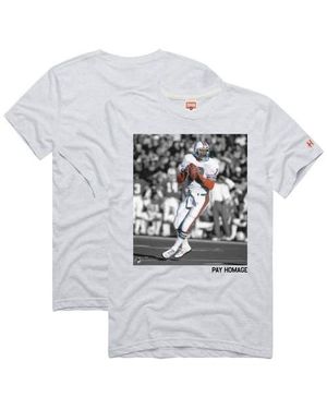 Homage Dan Marino Miami Dolphins Pay Tri-Blend T-Shirt - Gray
