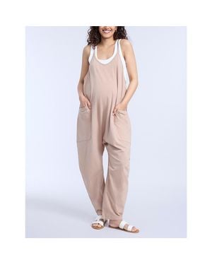 Motherhood Maternity Sleeveless Relaxed Fit Maternity Jumpsuit - Gray