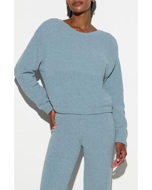 Spiritual Gangster Blaire Chenille Sweater - Blue