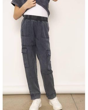 Central Park West Beck Tencel Cargo Trouser - Blue