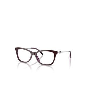 Tory Burch 53Mm Square Optical Glasses - Purple