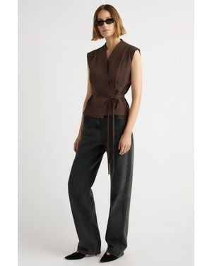 MODERN CITIZEN Leandra Tie-Wrap Vest - Blue
