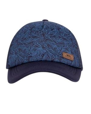 Trespass Alida Leaf Print Trucker Hat - Blue