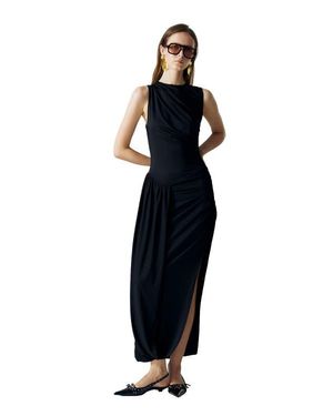 ATS Evel Draped Dress - Black