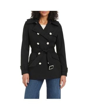 Kate Spade Belted Double Breasted Trench Coat - Black