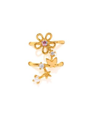 Girls Crew Flower Lane Single Ear Cuff Crawler - Metallic