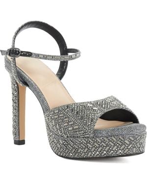 Dune Malea Ankle Strap Platform Sandal - Metallic