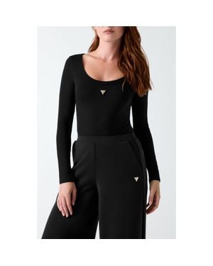 Guess Colette Long Sleeve Bodysuit - Black