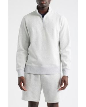 Zella Vital Fleece Quarter Zip Pullover - White