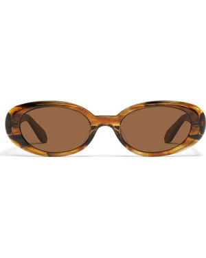 Quay Felt Cute 52Mm Round Sunglasses - Brown