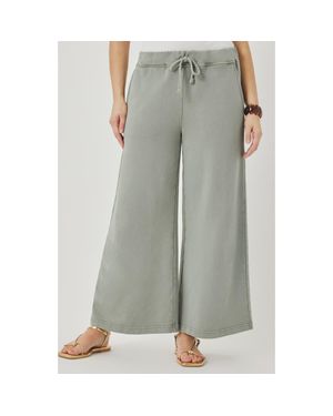 Splendid Greta Terry Crop Drawstring Pants - Gray