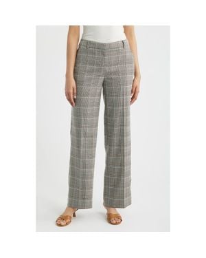Anne Klein Slash Pocket Straight Leg Pants - Gray