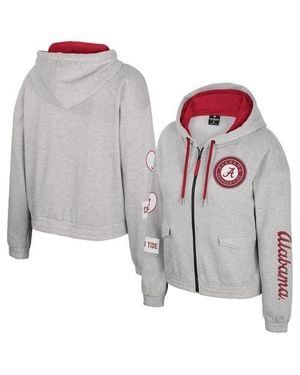 Colosseum Athletics Alabama Crimson Tide Alfie Full-Zip Hoodie Jacket - Gray