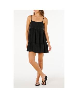 Rip Curl Classic Surf Tiered Cotton Sundress - Black