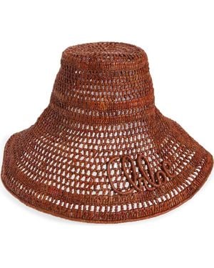 Chloé Raffia Capeline Hat - Brown