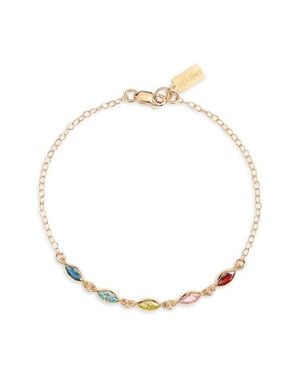 SET & STONES Marquise Multi Birthstone Bracelet - White