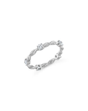 Crislu Cubic Zirconia Twisted Band Ring - Multicolor