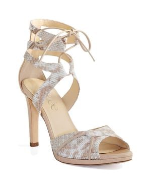 Elizee Ametista Sandal Leather Platform Heels - Metallic
