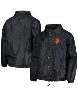 Dunbrooke San Francisco Giants Coach's Raglan Full-Snap Windbreaker Jacket - Black