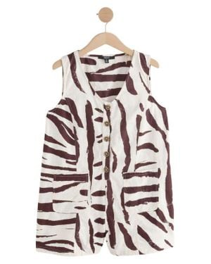 Next Zebra Print Sleeveless Romper - Multicolor