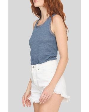 Project Social T Misty Mesh Trim Tank - Blue