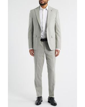 Jack Victor Esprit Contemporary Fit Mélange Stretch Wool Suit - Gray