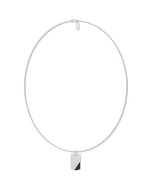 Off-White c/o Virgil Abloh Quotable Lab Grown Diamond Pendant Necklace - Metallic
