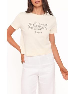 Petal & Pup Camelia Graphic T-Shirt - White