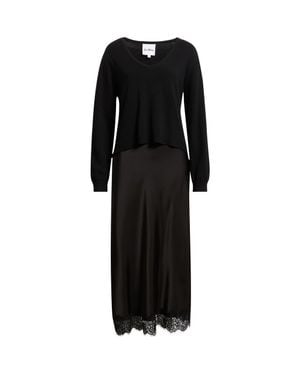Sam Edelman Mixed Media Maxi Dress - Black