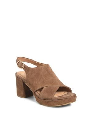 Söfft Liv Slingback Platform Sandal - Brown