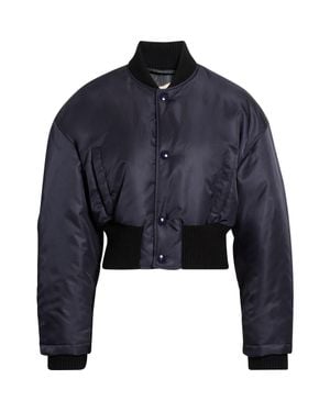 Marni Crop Nylon Bomber Jacket - Blue