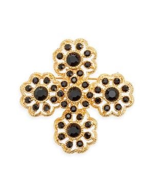 Kenneth Jay Lane Flower Cluster Brooch - Metallic