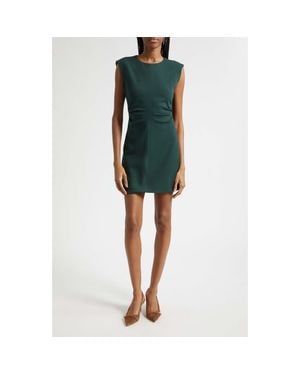 Veronica Beard Imara Gathered Waist Minidress - Green