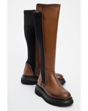 Prologue Shoes Shadow Knee High Boot - Brown