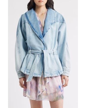 BOSS Paneled Denim Jacket - Blue