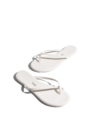 TKEES Riley Metallic Flip Flop - White