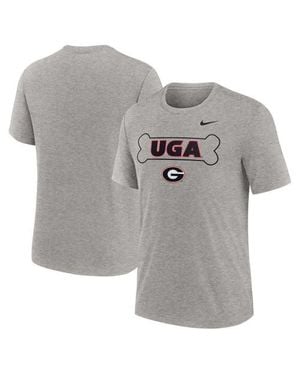 Nike Georgia Bulldogs Campus Local Tri-Blend T-Shirt - Gray