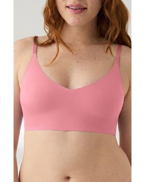 True & Co. The True Body Triangle Convertible Strap Bralette - Pink