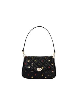 Fable England Mary Quilted Crossbody Clutch - Black