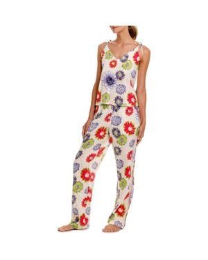 The Lazy Poet Amelie Floral Linen Pajamas - Red
