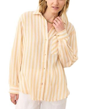 Marine Layer Jane Stripe Button-Up Shirt - Natural