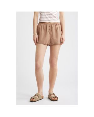 BP. Cotton Seersucker Boxer Shorts - Multicolor