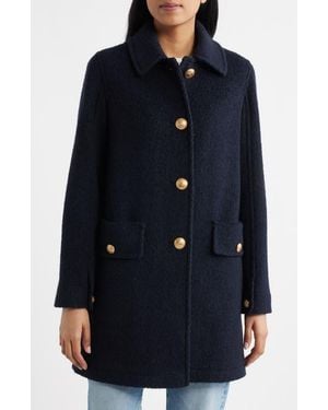 Sam Edelman Crested Button Coat - Blue