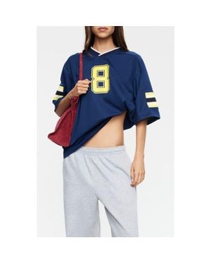 Lioness Beverly Graphic Mesh Jersey Tee - Blue