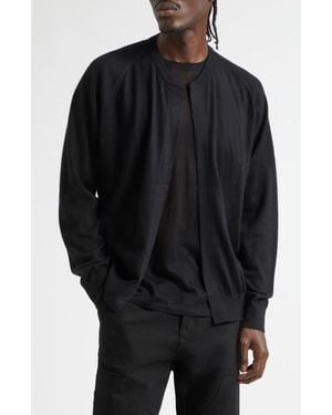 Frenckenberger Cashmere Bomber Cardigan - Black