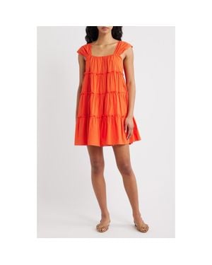 FRNCH Nicandro Tiered Cotton Minidress