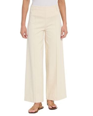 Lyssé Nova High Waist Pintuck Wide Leg Jeans - Natural