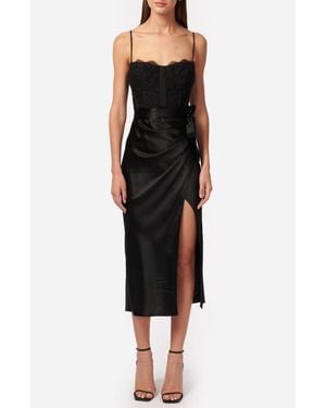 Cami NYC Tricia Lace & Satin Slipdress - Black