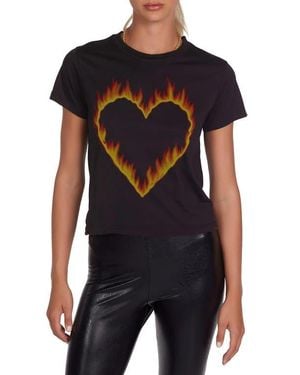 Lauren Moshi Ursula Fire Heart Top - Black