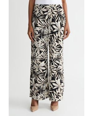 Kasper Pull-On Wide Leg Pants - White